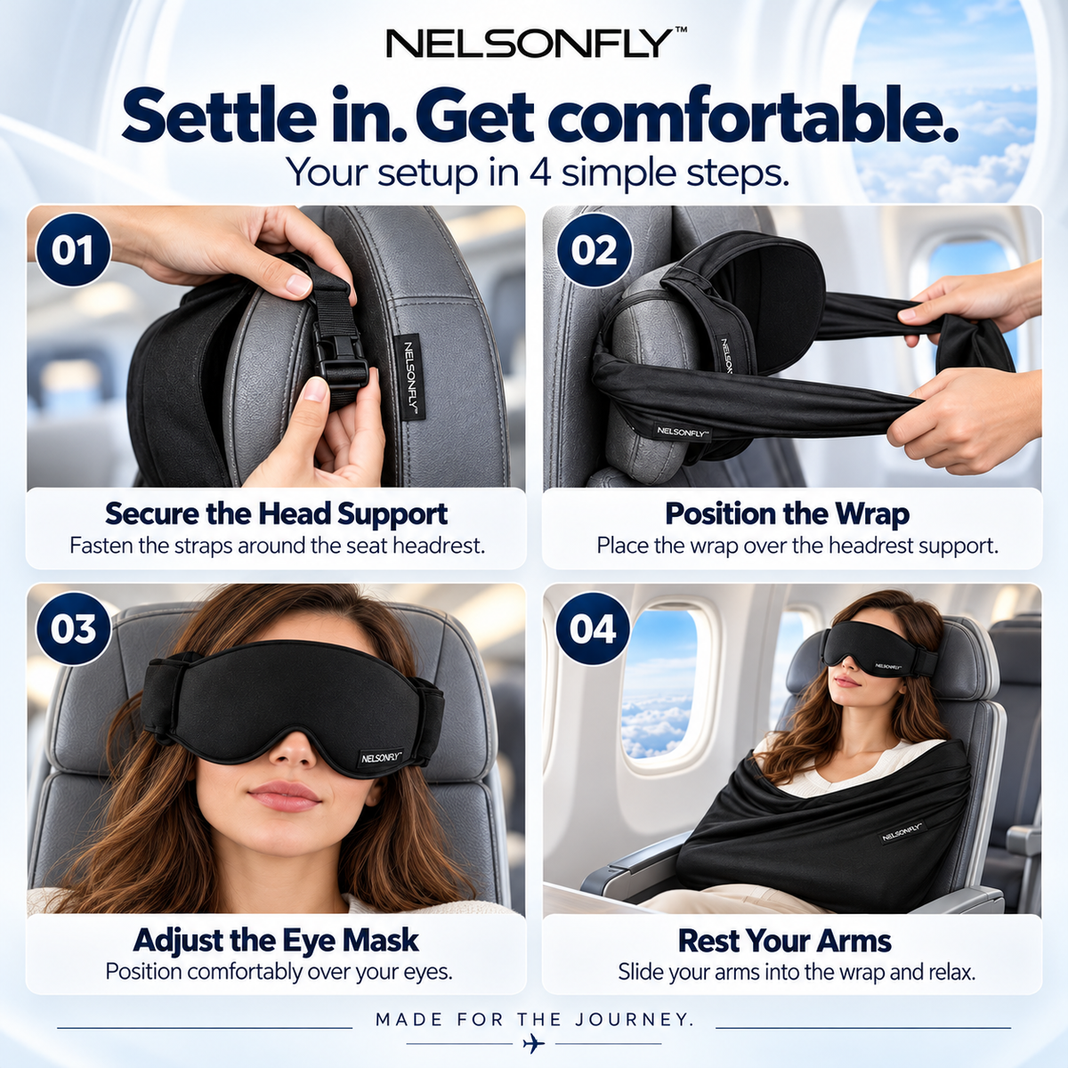 NELSONFLY™ |First Class 3-in-1 Travel Sleep Set
